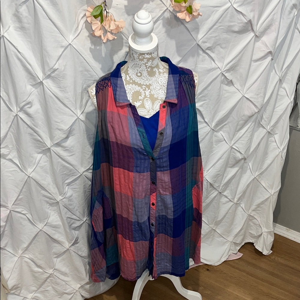 HOLDING HORSES Multicolor Plaid Dress